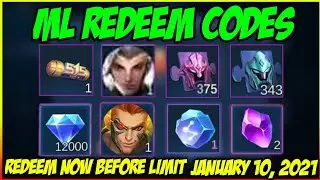 ML NEW REDEEM CODE JANUARY 10, 2021 (100%WORKING) MOBILE LEGENDS