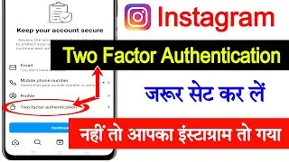 Instagram two factor authentication on kaise kare 2024 || Instagram security settings 2024