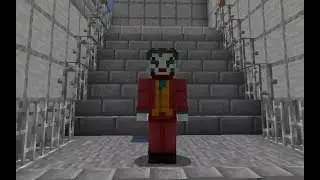 Joker stairs dancing scene in Minecraft
