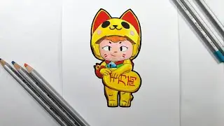 Как нарисовать Нэко Беа золотую из Бравл Старс. How to draw Gold Neco Bea Brawl Stars.