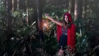 Sony A7RII with the 85mm Ziess Batis and Profoto B1 Little Red Riding Hood shoot