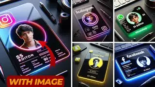 Instagram Trending Profile Glass ID Card Photo Editing || Bing Ai Image Prompt || Bing Image Creator