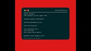 Python openpyxl - Change font size