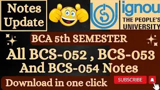 BCS-052, BCS-053 and BCS-054 | Important Questions with Answer | BCA | IGNOU.