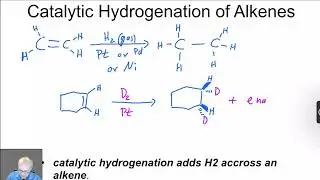 catalytic hydrogenation - Organic Chemistry One (1) Lecture Series Video 47