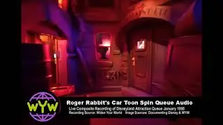 Roger Rabbit's Car Toon Spin Queue / Ride-through Live Audio - Disneyland, 1995