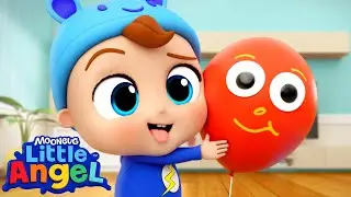 My Friend, the Balloon🎈 |  Little Angel Color Songs & Nursery Rhymes | Learn Colors & Shapes