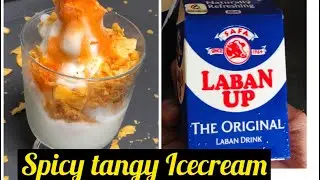 1 ingredient ice cream Homemade tangy and spicy Laban up icecream 