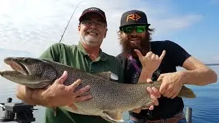Crazy lake trout action on lake Simcoe, Canada