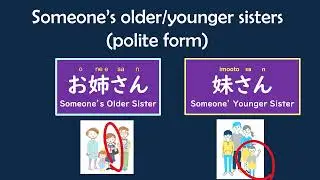 Japanese brother sisterあに　あね　おとうと　いもうと　おにいさん　おねえさん　おとうとさん　いもうとさん　older/ younger brother and sister
