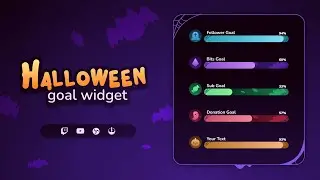 Halloween Twitch Goal Widget for StreamElements & OBS Studio