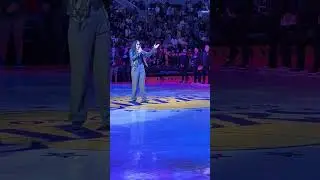 Dorothy sings the National Anthem at the Los Angeles Lakers Game