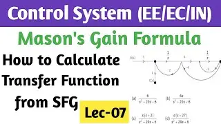 How to Calculate Transfer function from Signal Flow Graph | Mason's Gain Formula | Question on SFG.