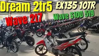 Ở đây có xe rẻ! Ex135 10t Dream Wave từ 2t5 hơn 200 xe cũ các loại Vision SH AB150 Ex nhỏ ở Tấn Tới