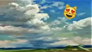 Beautiful Clouds over Meadow Step by Step for Beginners || Acrylic Painting Tutorial