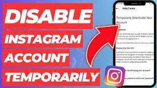 How To Disable instagram Account Temporarily