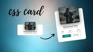 Animated Profile Card UI Design using Html & CSS | CSS Card with Hover Effects