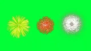 new year 2022 fireworks green screen chroma key♏