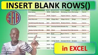How to Insert a Blank Row after Every Row in Excel