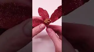 Пуансеттия из фоамирана