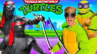 TEENAGE MUTANT NINJA TURLTES TEAM UP! (100 Foot Soldiers VS Papa Jake House)