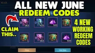 NEW 4  REDEEM CODES IN MOBILE LEGENDS | JUNE 2021  | REDEEM NOW (WITH PROOF)  | MLBB