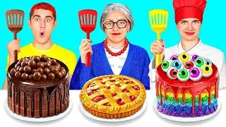 Me vs Grandma Cake Decorating Challenge | Crazy Challenge by BaRaDa