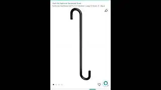 47 % off National Hardware N275-517 Modern Large S Hook, 8", Black