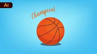 Basketball Illustration art | Draw a flat design | Vector art | flat art 