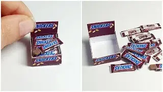 DIY Miniature Inspired SNICKERS Tutorial | Crafts Scale 1:6