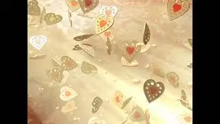 Футаж с золотыми сердечками