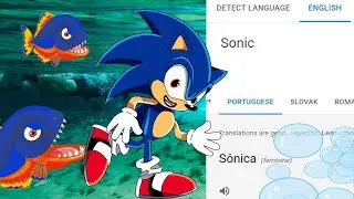 Sonic in different languages meme