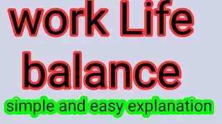 work Life balance in hrm full explanation@poonamjooncommerceclasses