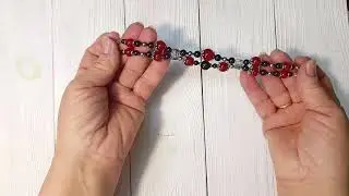 Как сделать браслет с натуральным гранатом, / DIY Bracelet with natural stone