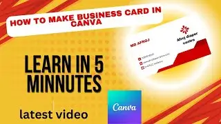 How to make Business Cards in Canva | Business card design | Business Card Design