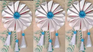 white paper flower #papercraft #whitepapercraft #wallhanging #craft #Linucreativearts