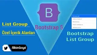 Bootstrap List Group  - Bootstrap 5 ile Responsive Tasarım Dersleri 2020