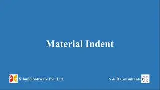 MATERIAL INDENT | S&R CONSULTANTS