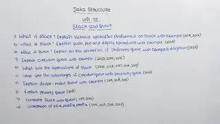 Most Important Data Structure Questions  | [2022,2019,2018,2017,2016,2015,2014] unit : 3