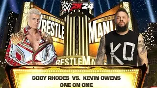 Full Match - Cody Rhodes vs Kevin Owens: Wrestlemania Goes Hollywood | WWE 2k24
