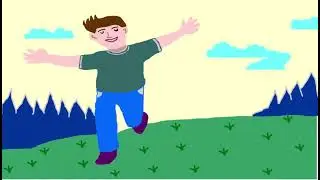 Running boy animation