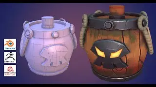 LowPoly Stylized Barrel