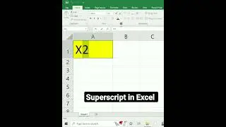 Superscript in Excel 