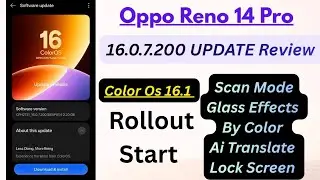 Oppo Reno 14 Pro Color 16.1 Update Rollout Start | Color Os 16.1 Glass Effect All Features 😍