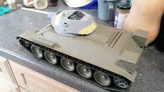 trumpeter 1/16 t34 RC turret function test