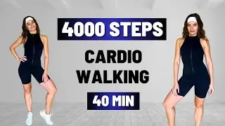 40 MIN WEIGHT LOSS CARDIO WALKING | 4000 Steps to Get Fit at Home