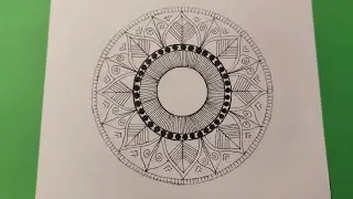 Easy zentangle inspired mandala pattern. Draw to relax