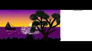 How to dwra a beautiful sunset with gradient effect MS Pint