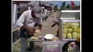 creative street seller mixed grilled fruit
