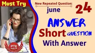 PTE Health: Answer Short Question Practice With Answer | June 2020 | Part1